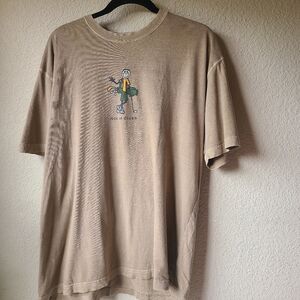 Life Is Good Beige Graphic Short-Sleeve Men's T-Shirt Size L